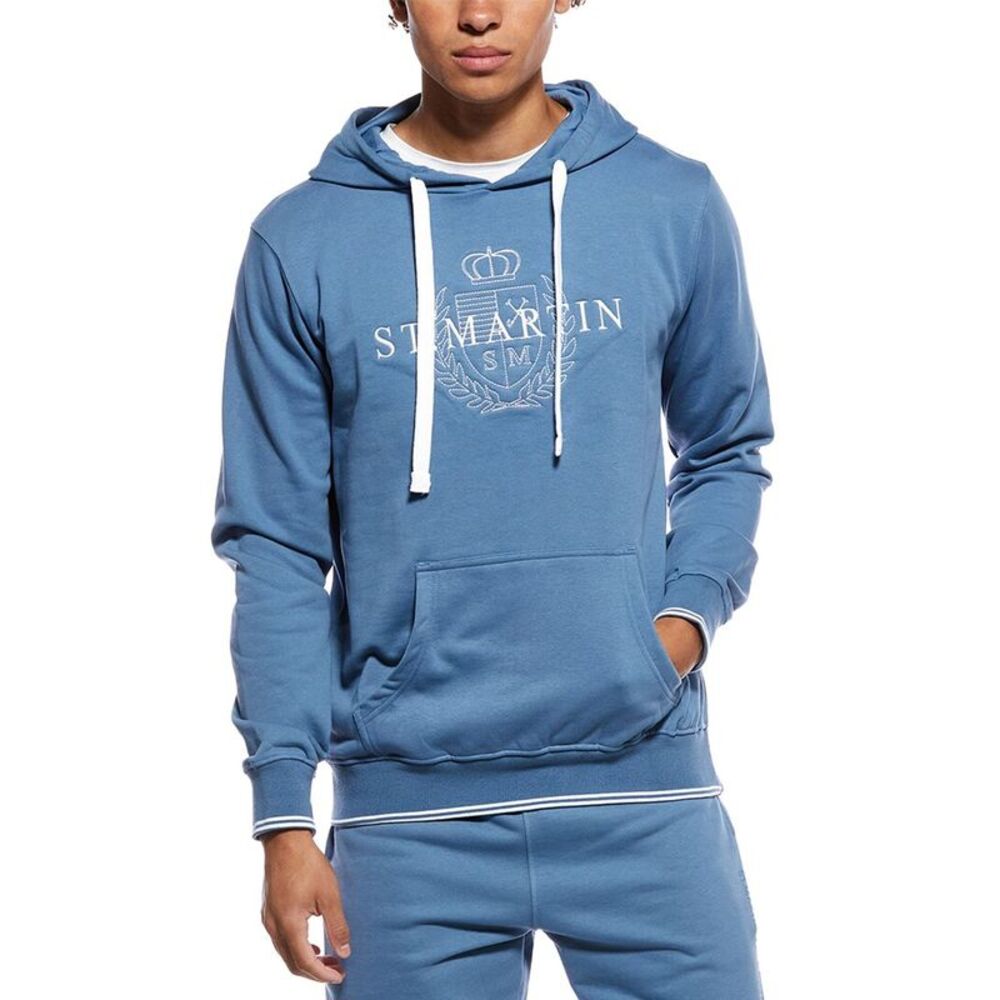 Polo Club St. Martin Mens  Felpa Con Cappuccio Hoodie, Blue